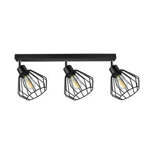 WAYA wall and ceiling luminaire, max. power 3x18W, E27, black