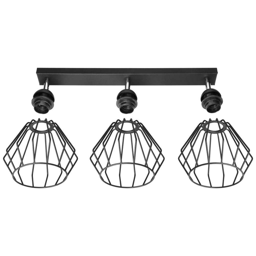 WAYA wall and ceiling luminaire, max. power 3x18W, E27, black