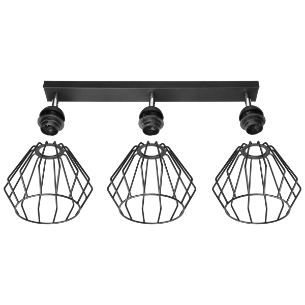 WAYA wall and ceiling luminaire, max. power 3x18W, E27, black WAYA wall and ceiling luminaire, max. power 3x18W, E27, black