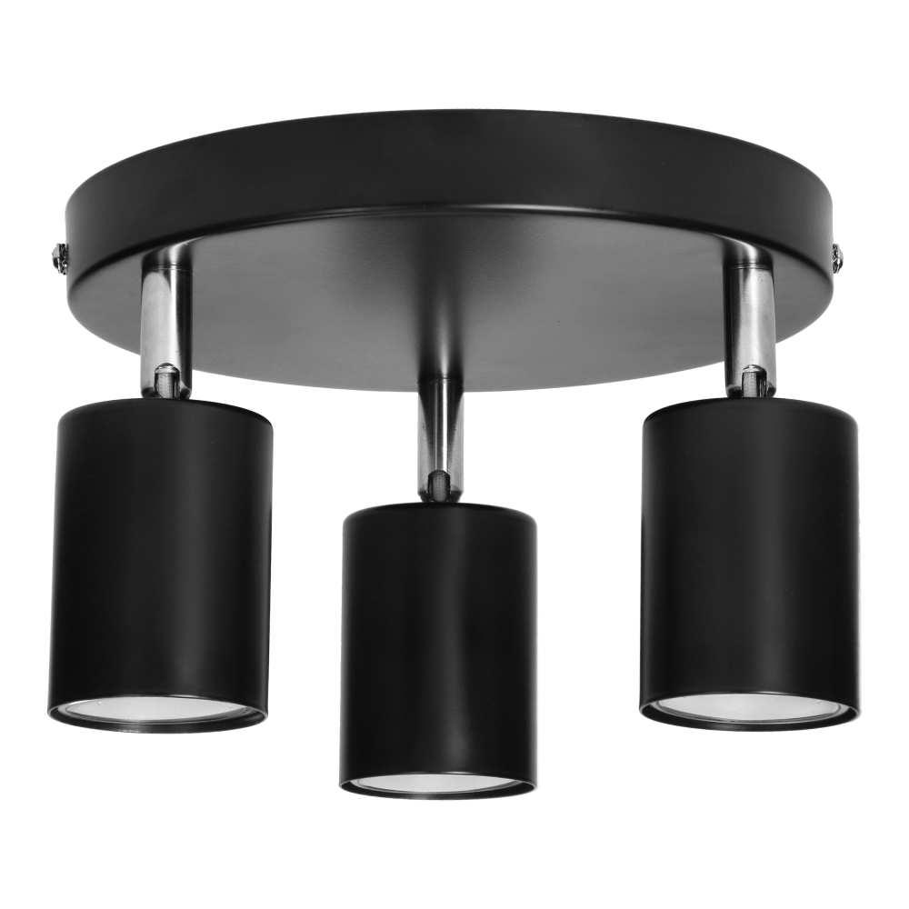 RINO wall and ceiling luminaire, max. power 3x50W, GU10, IP20, black