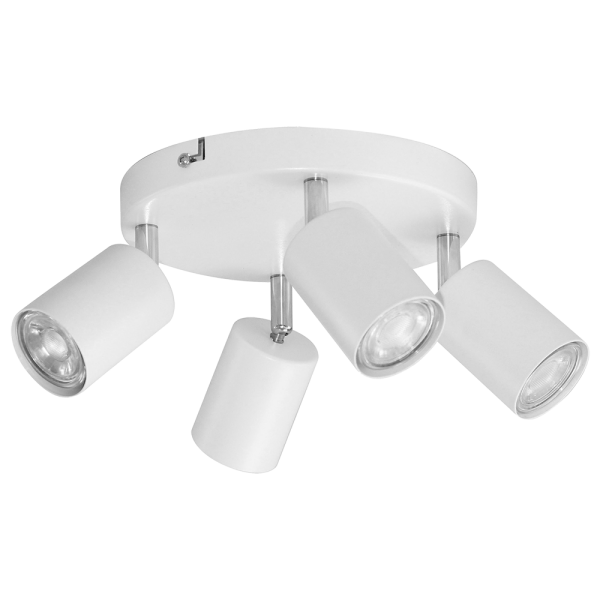 RINO wall and ceiling luminaire, max. power 4x50W, GU10, IP20, white RINO wall and ceiling luminaire, max. power 4x50W, GU10, IP20, white