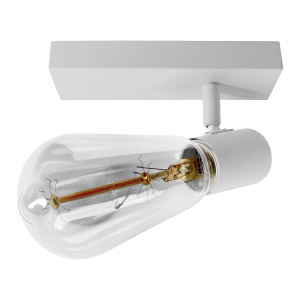 RIO SP 1, oprawa ścienno-sufitowa, E27 max. 60W, IP20, biała