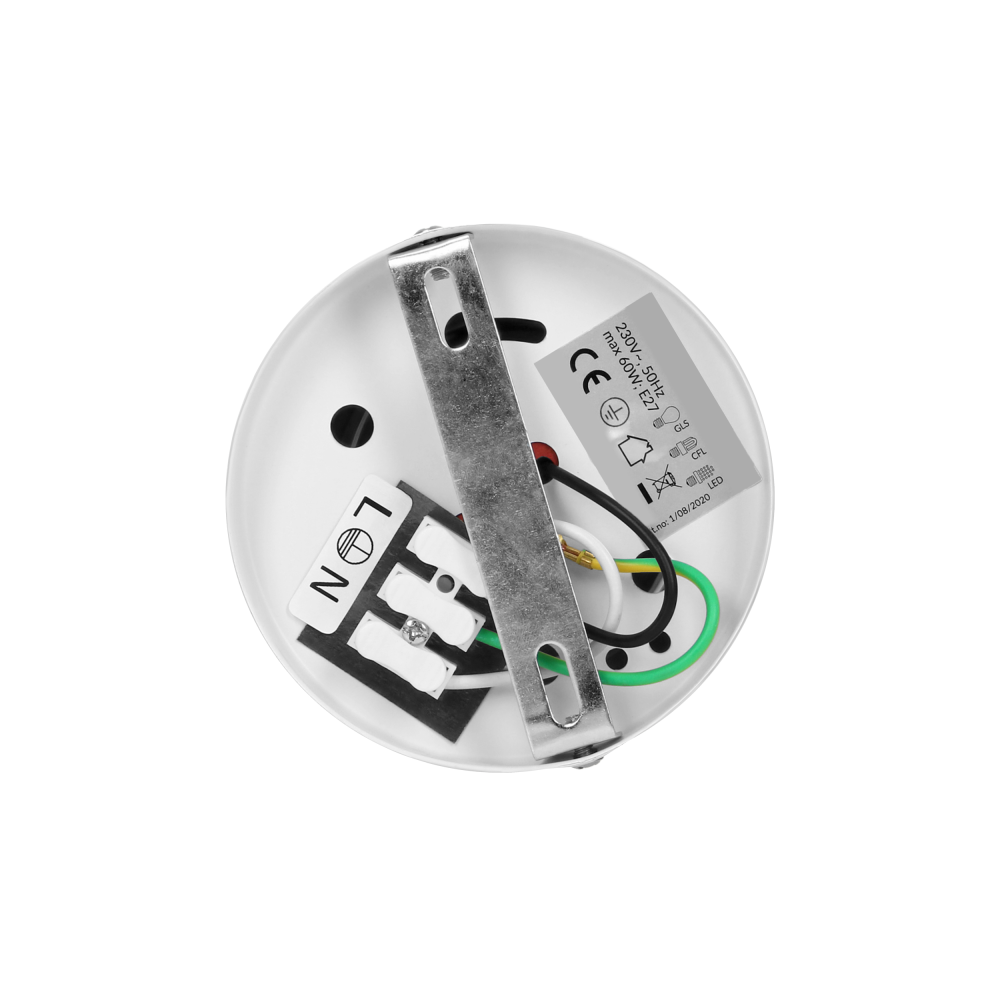 KORIN 10, oprawa typu downlight, 60W, E27, stal, biała