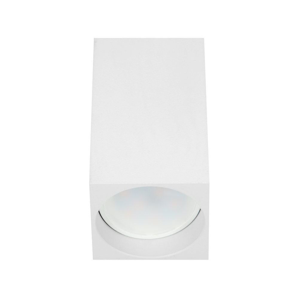 BARBRA DLS GU10 downlight max 7W, IP20, square, white, aluminium