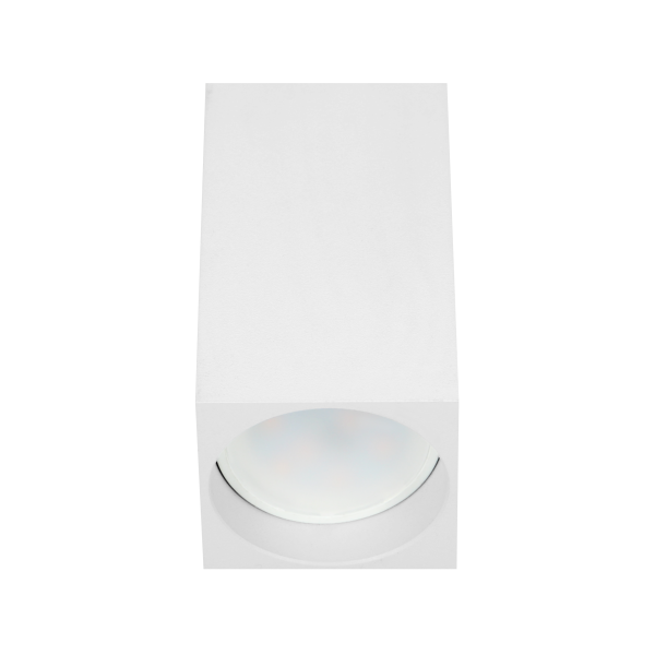 BARBRA DLS GU10 downlight max 50W, IP20, kwadrat, biały, aluminium