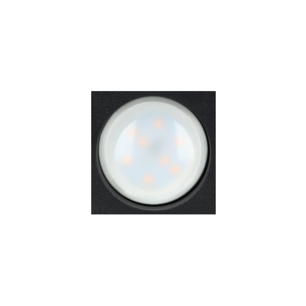 BARBRA DLS GU10 downlight max 7W, IP20, square, black, aluminium