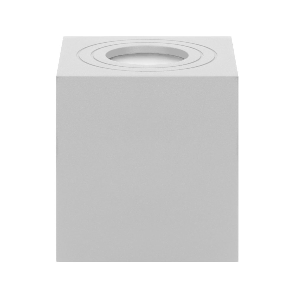 MEGY DLS GU10 downlight max 7W, IP54, square, white, aluminium