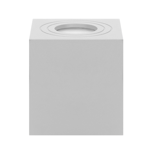 MEGY DLS GU10 downlight max 7W, IP54, kwadrat, biały, aluminium