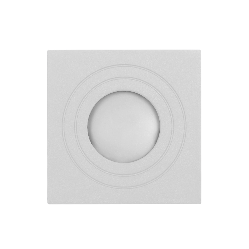 MEGY DLS GU10 downlight max 7W, IP54, square, white, aluminium