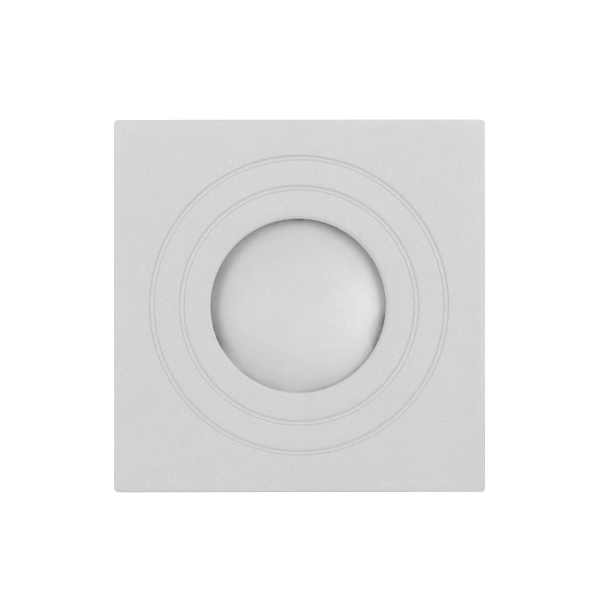 MEGY DLS GU10 downlight max 7W, IP54, kwadrat, biały, aluminium