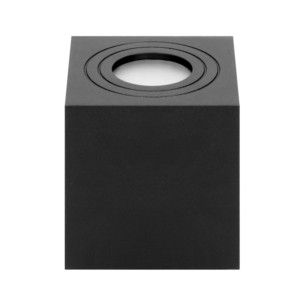 MEGY DLS GU10 downlight max 7W, IP54, square, black, aluminium