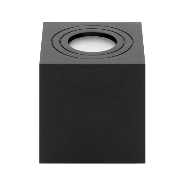 MEGY DLS GU10 downlight max 7W, IP54, kwadrat, czarny, aluminium