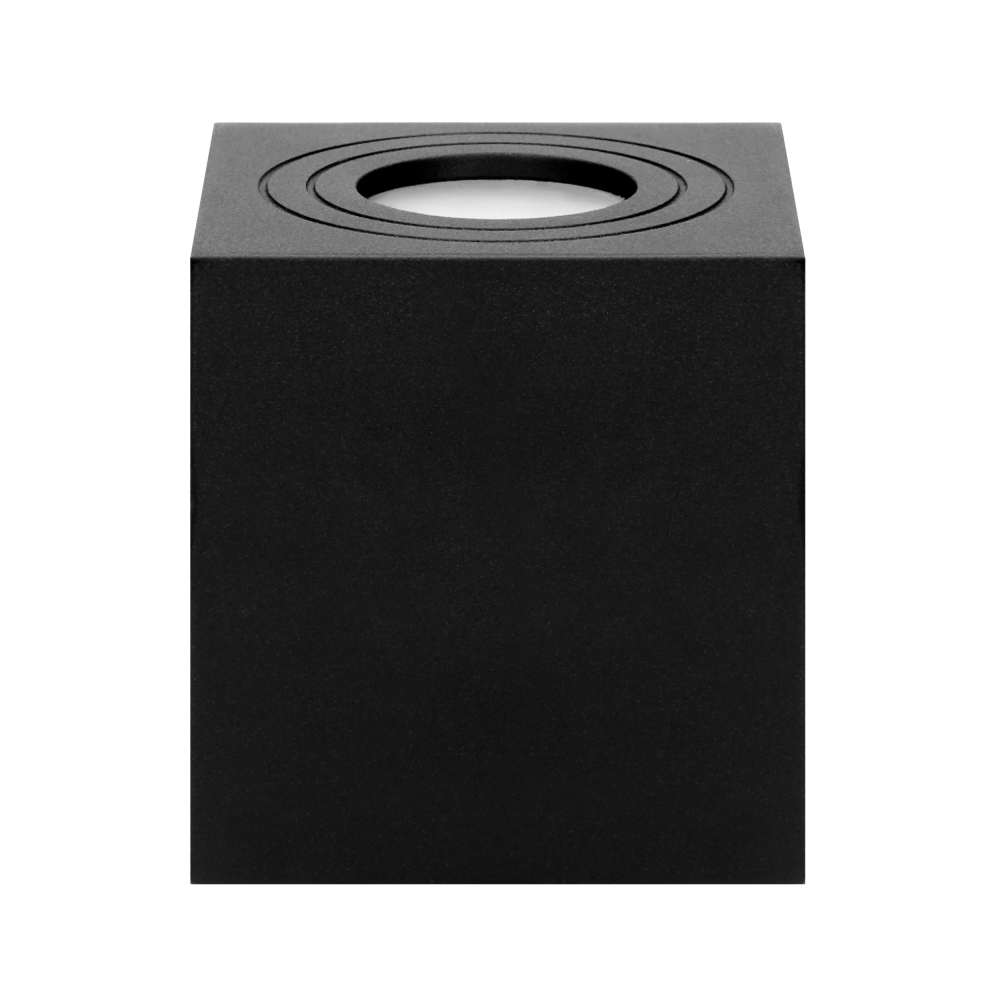 MEGY DLS GU10 downlight max 7W, IP54, square, black, aluminium