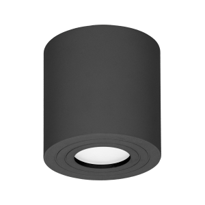 MEGY DLR GU10 downlight max 7W, IP54, okrągły, czarny, aluminium