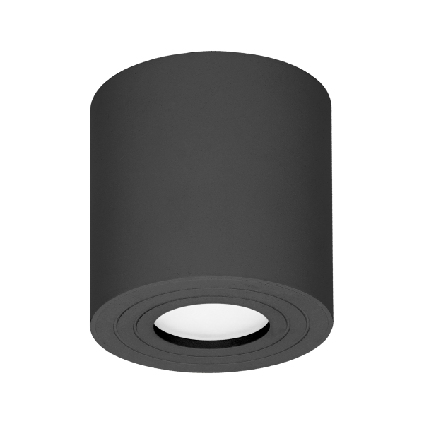 MEGY DLR GU10 downlight max 7W, IP54, okrągły, czarny, aluminium