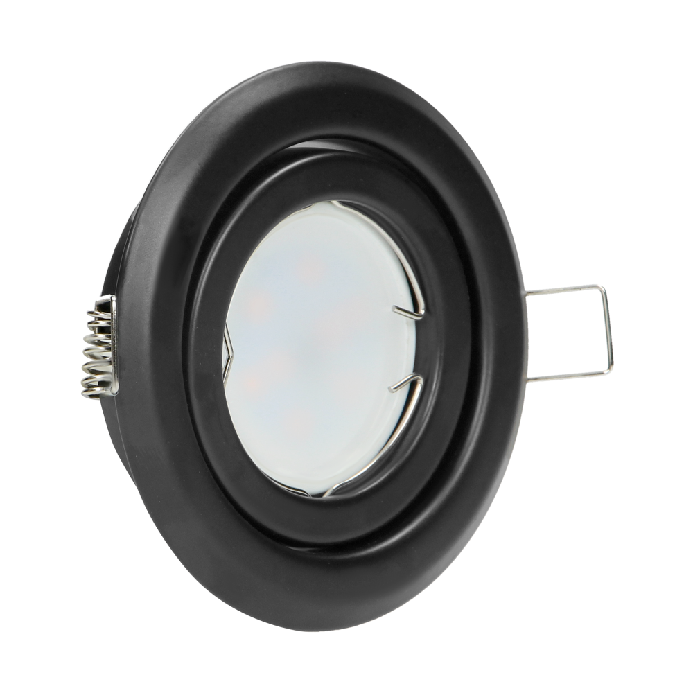 SUTRI RM decorative frame for spotlight, MR16/GU10 max 7W, round, adjustable light beam, black
