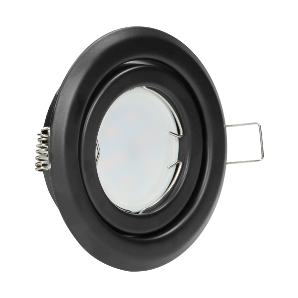 SUTRI RM decorative frame for spotlight, MR16/GU10 max 7W, round, adjustable light beam, black