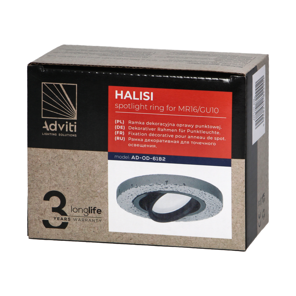 HALISI RM decorative frame for spotlight, round, movable, black, MR16 / GU10 max 50W