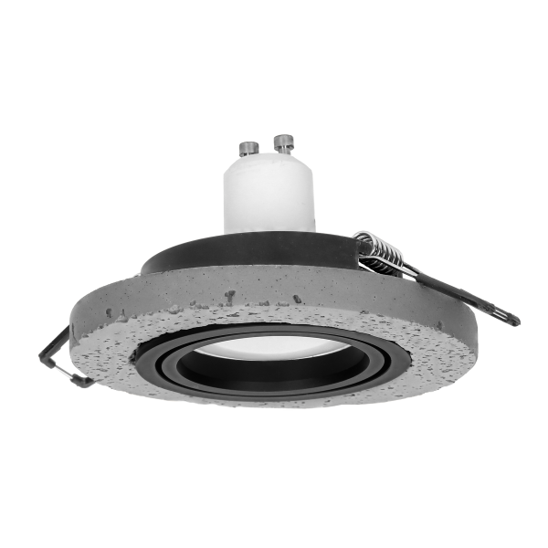 HALISI RM ramka dekoracyjna oprawy punktowej, okrągła, ruchoma, czarna, MR16/GU10 max 50W