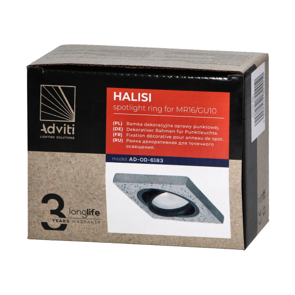 HALISI SM decorative frame for spotlight, square, movable, black, MR16 / GU10 max 50W