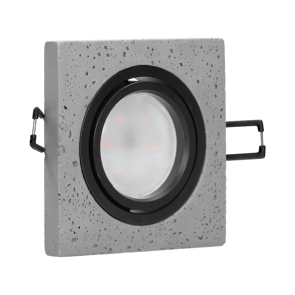 HALISI SM decorative frame for spotlight, square, movable, black, MR16 / GU10 max 50W