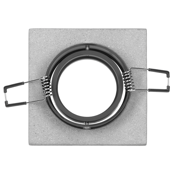 HALISI SM ramka dekoracyjna oprawy punktowej,  kwadratowa, ruchoma, czarna, MR16/GU10 max 50W