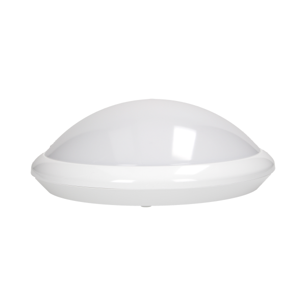 BREVA, plafon oświetleniowy z mikrofalowym czujnikiem ruchu, 60W, E27, IP44, poliwęglan mleczny