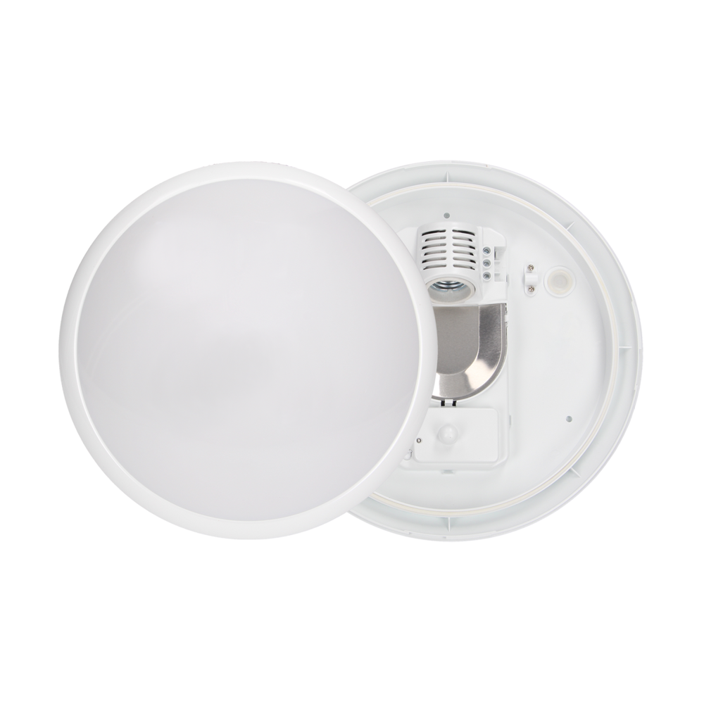 E27 lighting fixture BREVA with microwave sensor, IP44