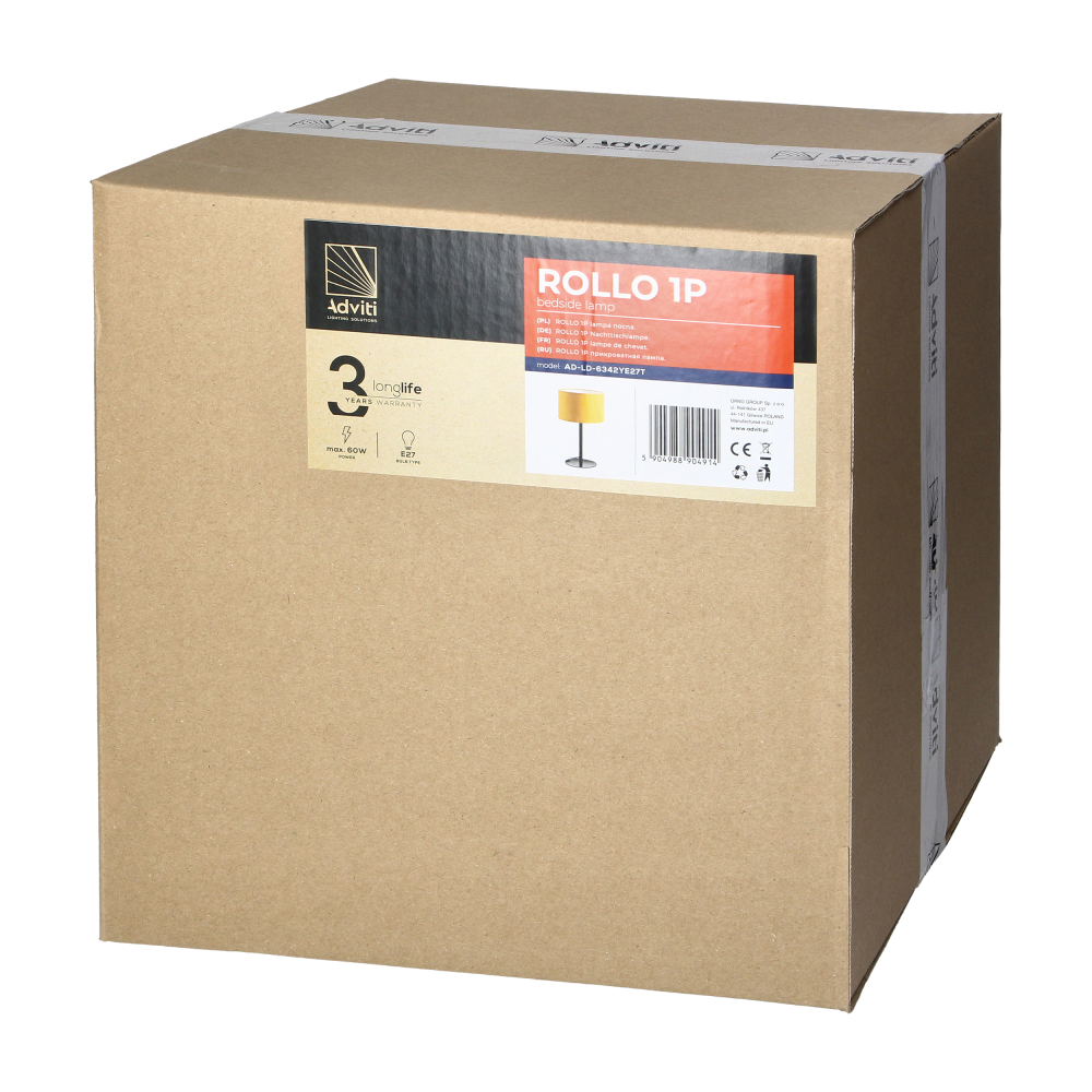 ROLLO lampa nocna, moc max. 1x15W, musztardowa