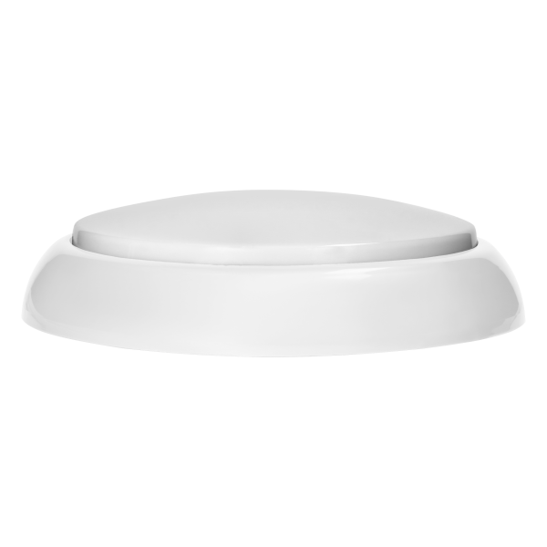 KOKO luminaire 2xE27 with microwave motion sensor, 2x40W, white-polypropylene, matt PC diffuser, IP44, IK10