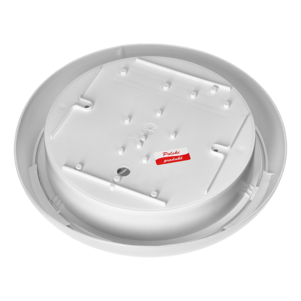 KOKO luminaire 2xE27 with microwave motion sensor, 2x40W, white-polypropylene, matt PC diffuser, IP44, IK10