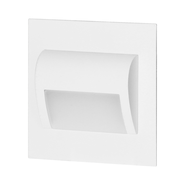 DRACO LED NEW 1,5W, oprawa schodowa podtynkowa, 12VDC, 30lm, 4000K, biała, innowacyjny sposób montażu