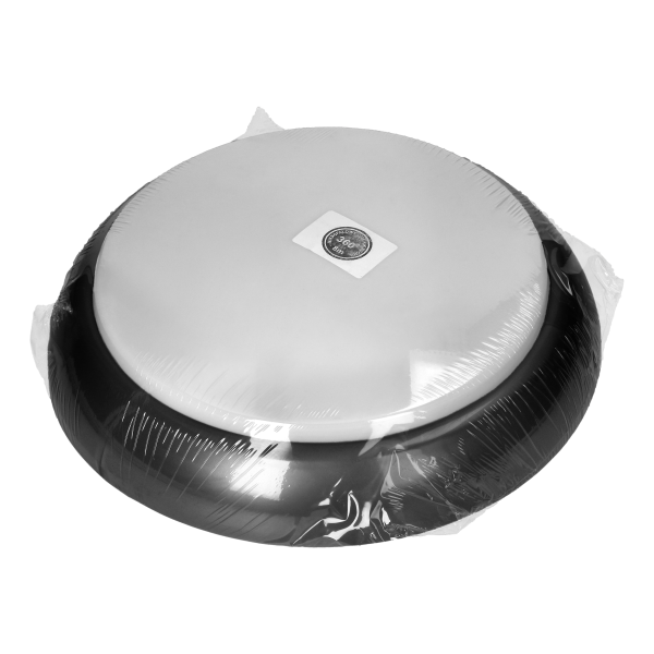 KOKO oprawa 2xE27 z mikrofalowym czujnikiem ruchu, 2x40W, czarna-polipropylen, klosz matowy-poliwęglan, IP44, IK10