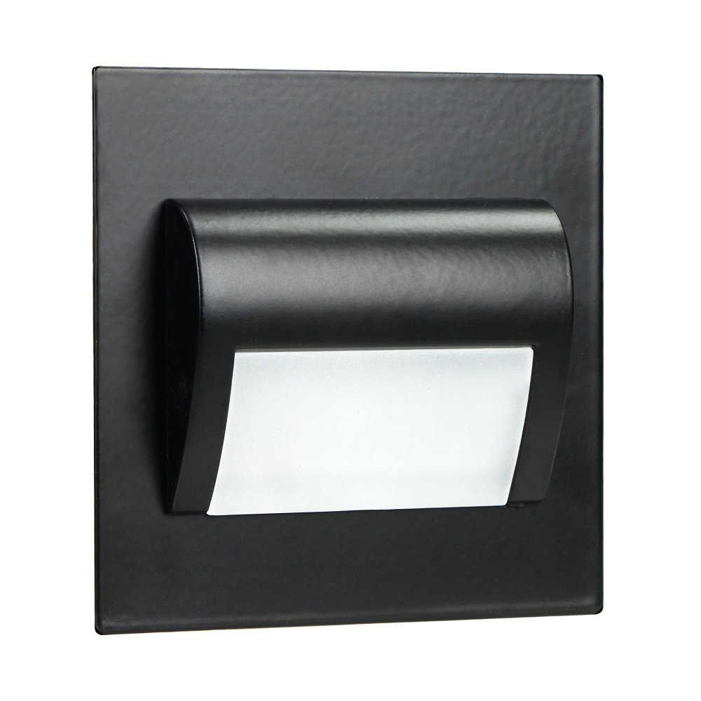 DRACO LED NEW flush-mounted staircase light fitting 1.5W, 12VDC, 30lm, 4000K, black, innovative installation
