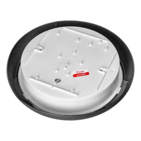 KOKO oprawa 2xE27 z mikrofalowym czujnikiem ruchu, 2x40W, czarna-polipropylen, klosz matowy-poliwęglan, IP44, IK10