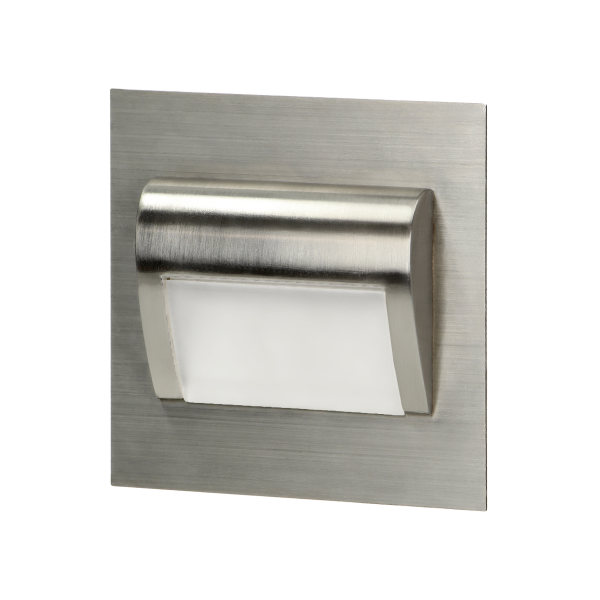 DRACO LED NEW 1.5W, flush-mounted staircase fitting 12VDC, 30lm, 6000K, satin, innovative installation