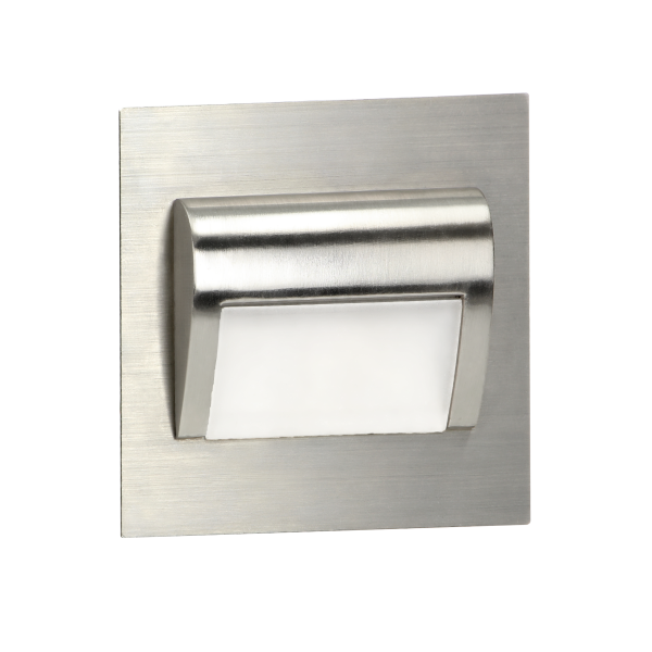 DRACO LED NEW 1.5W, flush-mounted staircase fitting 12VDC, 30lm, 6000K, satin, innovative installation