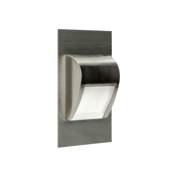 DRACO LED NEW 1.5W, flush-mounted staircase fitting 12VDC, 30lm, 6000K, satin, innovative installation