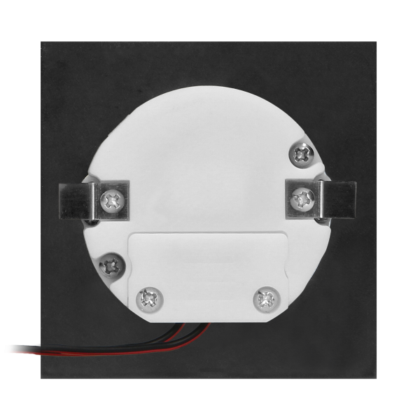 DRACO LED NEW 1.5W, flush-mounted staircase luminaire, 12VDC, 30lm, 4000K, black, twilight and motion sensor