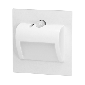 DRACO LED NEW 1.5W, flush-mounted staircase luminaire, 12VDC, 30lm, 4000K, white twilight and motion sensor