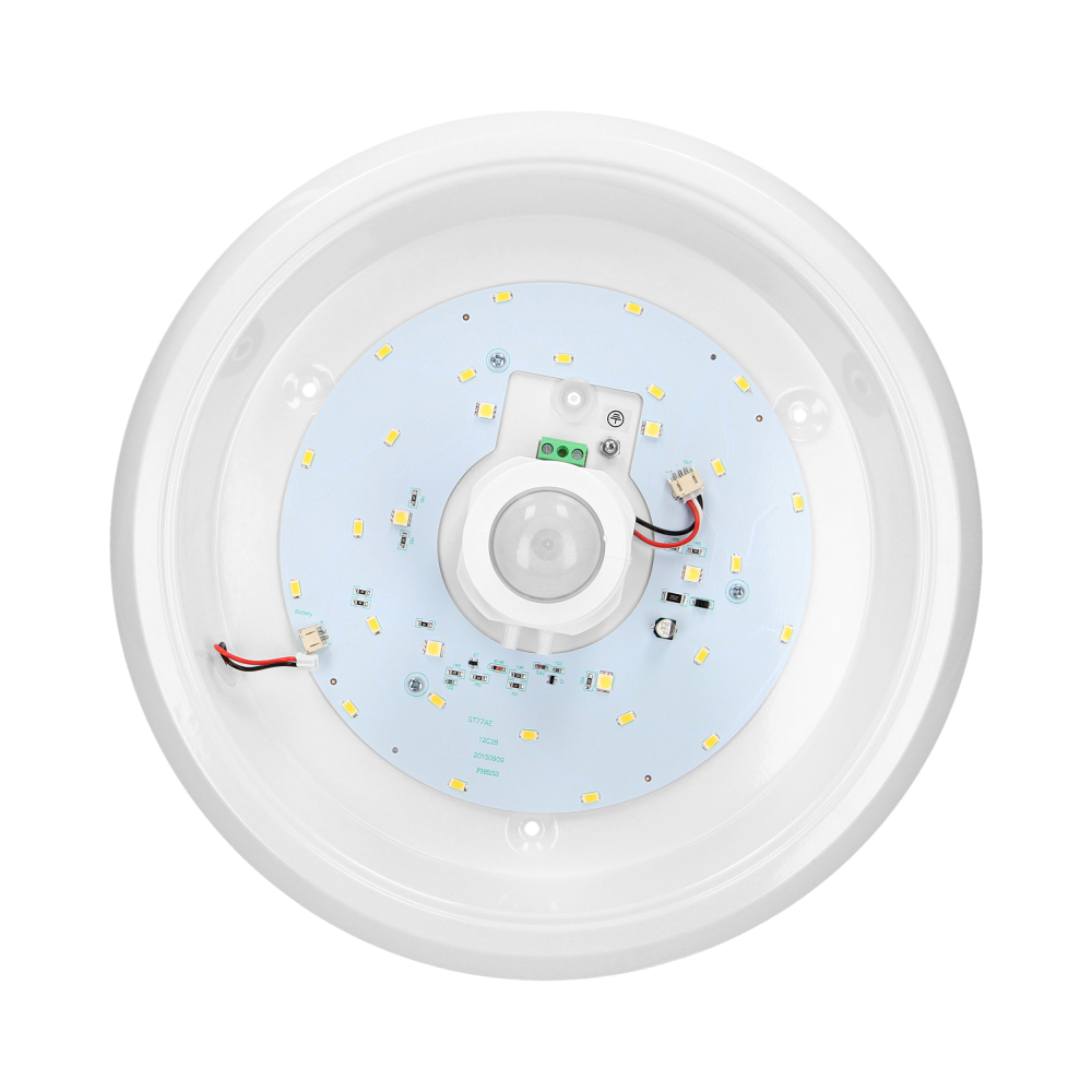 ZONDA LED EMERGENCY 12W/1.2W, ceiling light with motion sensor, 800lm/80lm, IP20, 4000K, milky PC, white