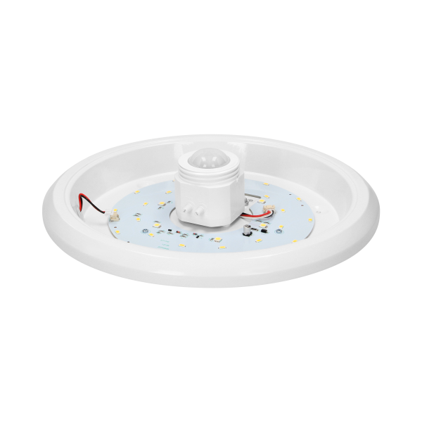 ZONDA LED EMERGENCY 12W/1.2W, ceiling light with motion sensor, 800lm/80lm, IP20, 4000K, milky PC, white