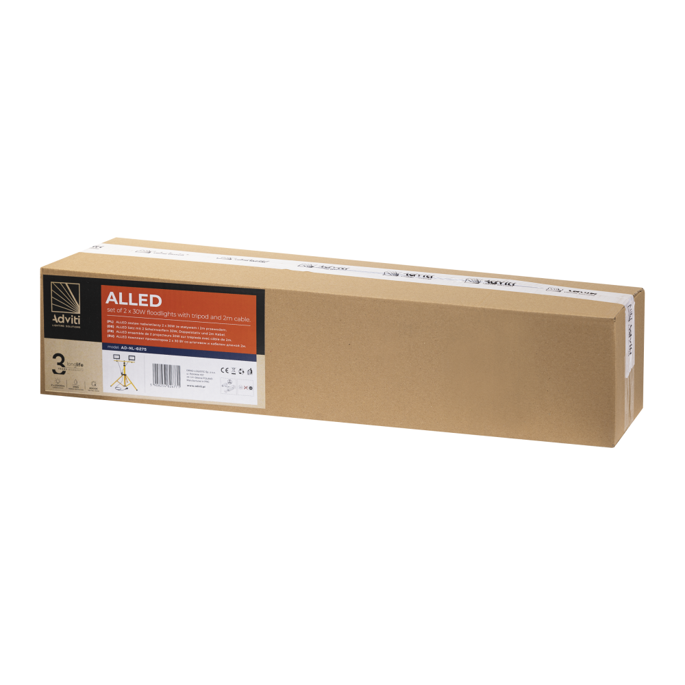 ALLED zestaw naświetlaczy 2x30W ze statywem i przewodem
