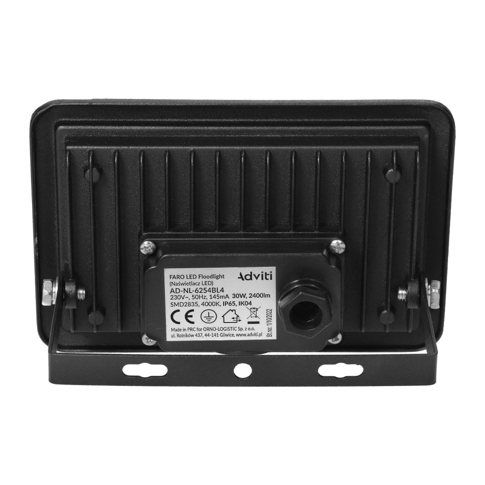 FARO LED naświetlacz 30W, 2400lm, IP65, 4000K, aluminium + szkło