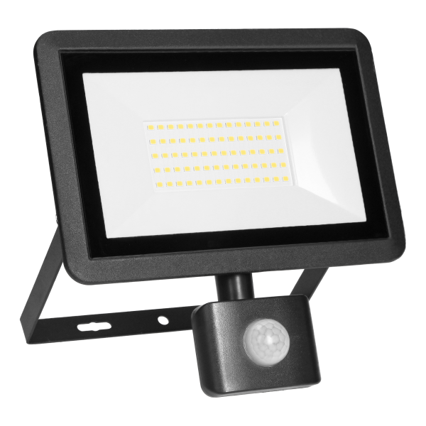 FARO S LED naświetlacz z PIR 50W, 4000lm, IP44, 4000K, aluminium + szkło FARO S LED naświetlacz z PIR 50W, 4000lm, IP44, 4000K, aluminium + szkło