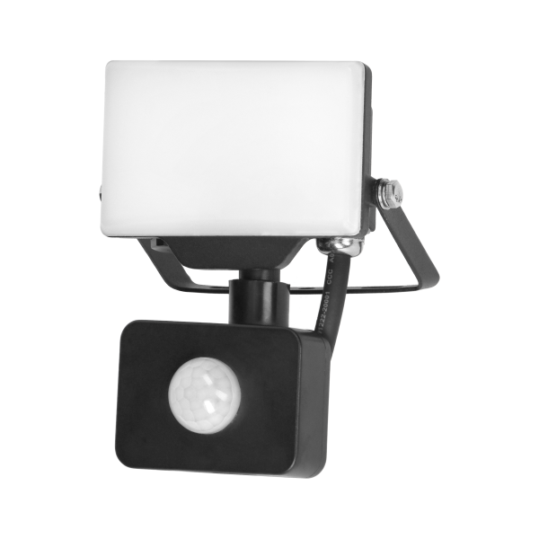 PORTO S LED 10W floodlight with PIR motion sensor, 800lm, IP44, 4000K, aluminium + polycarbonate PORTO S LED 10W floodlight with PIR motion sensor, 800lm, IP44, 4000K, aluminium + polycarbonate