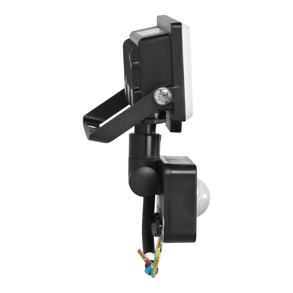 PORTO S LED 10W floodlight with PIR motion sensor, 800lm, IP44, 4000K, aluminium + polycarbonate