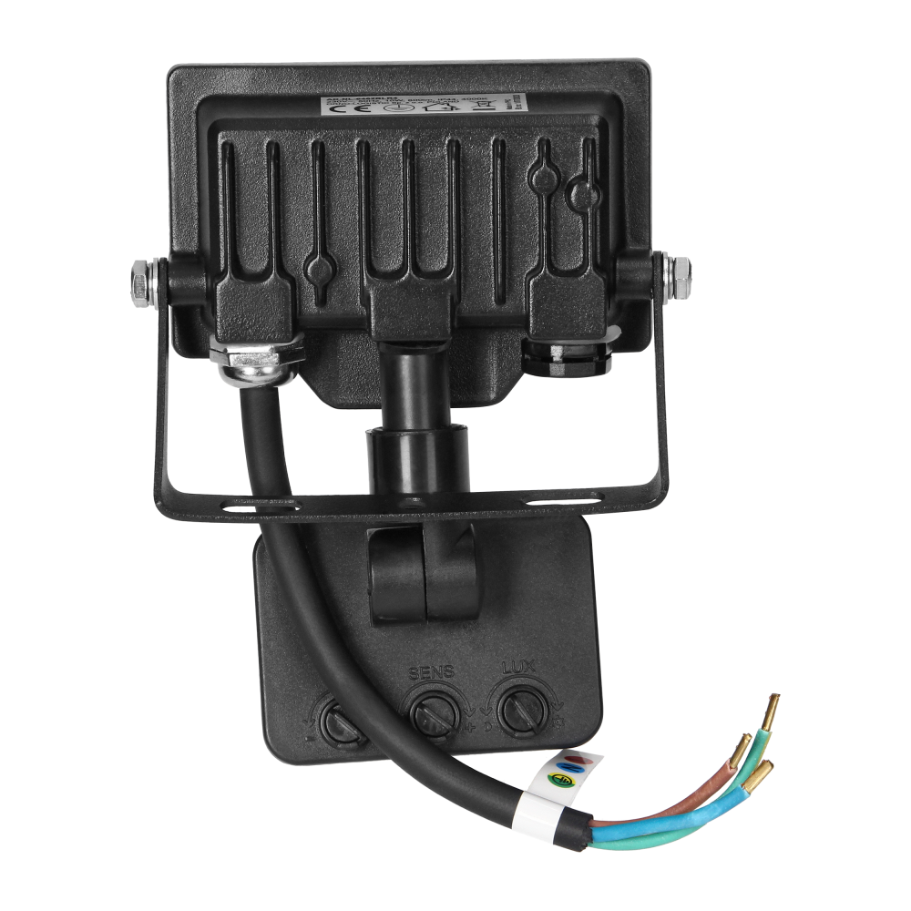 PORTO S LED 10W naświetlacz z PIR, 800lm, IP44, 4000K, aluminium + poliwęglan