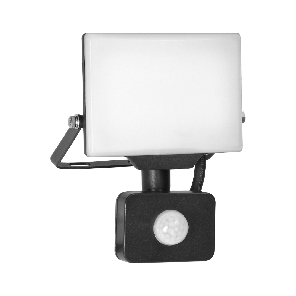 PORTO S LED 20W floodlight with PIR motion sensor, 1600lm, IP44, 4000K, aluminium + polycarbonate