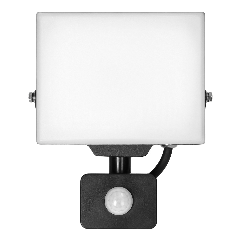 PORTO S LED 30W floodlight with PIR motion sensor, 2400lm, IP44, 4000K, aluminium + polycarbonate